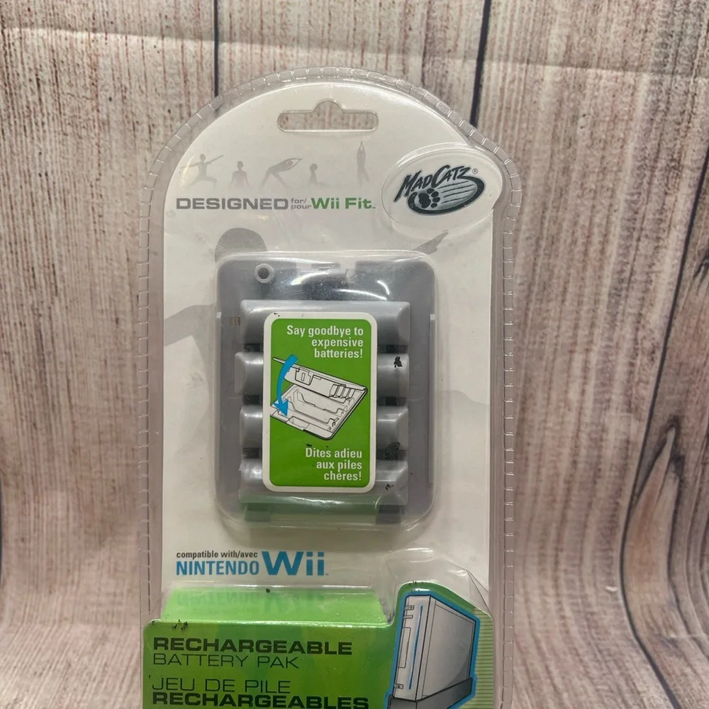 MadCatz Nintendo Wii Rechargeable Battery Pak for Wii Fit New